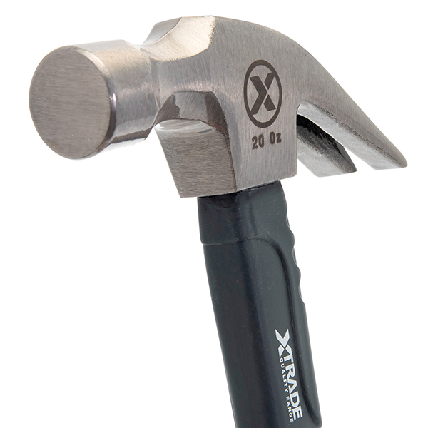 XTrade Claw Lightweight and Extremely Strong Hammer with Fibreglass Handle 20oz