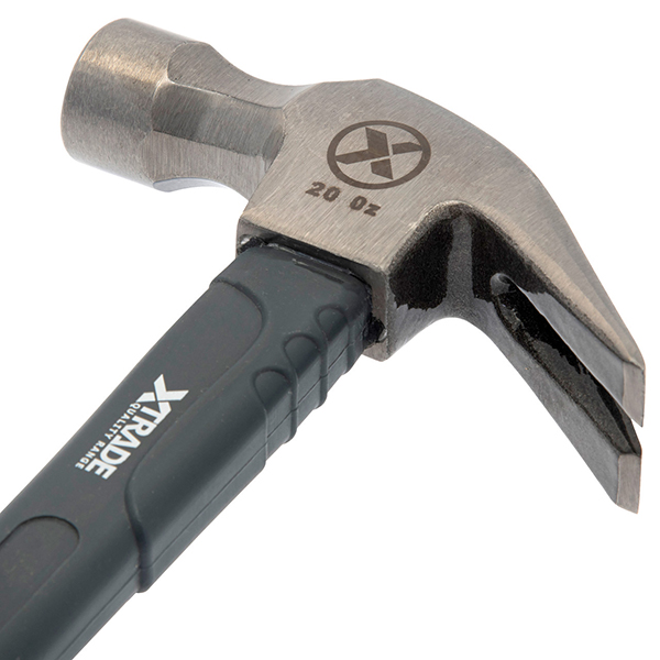 XTrade Claw Lightweight and Extremely Strong Hammer with Fibreglass Handle 20oz