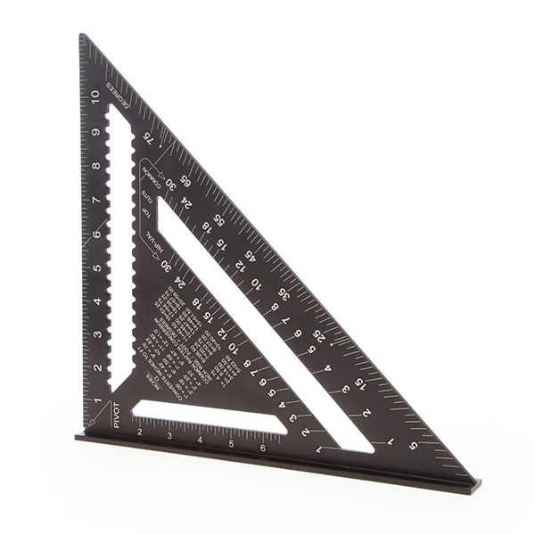 Laser-Etched Metric Markings Rafter Square