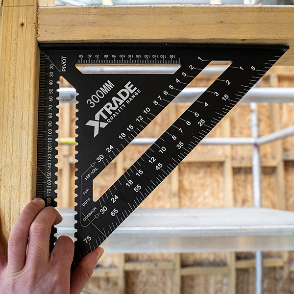 Laser-Etched Metric Markings Rafter Square