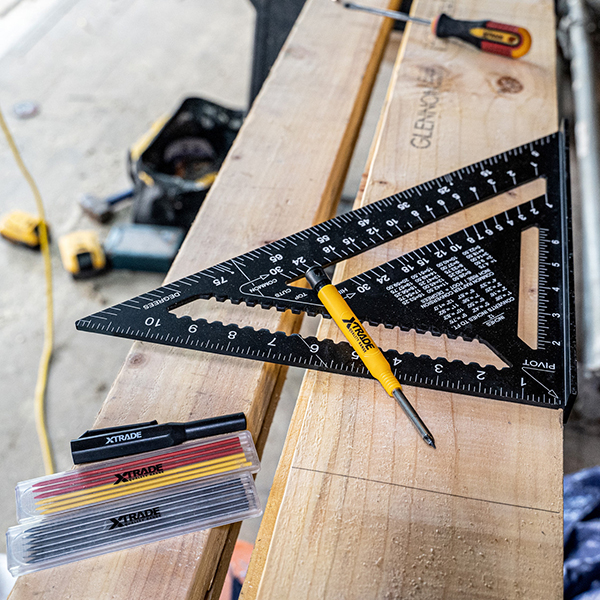 Laser-Etched Metric Markings Rafter Square