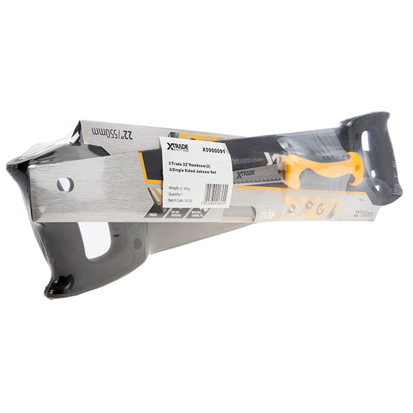 XTrade Hand Saw Set 2 x 550mm and 150mm Jab Saw for Versatile Cutting