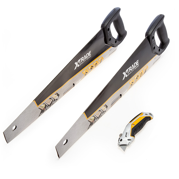 XTrade Hardpoint Saws and Ergonomic Utility Knife Combo (3 Piece)