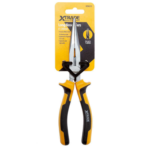 Non-Slip Grip Handles XTrade Long Nose Pliers 8 Inches