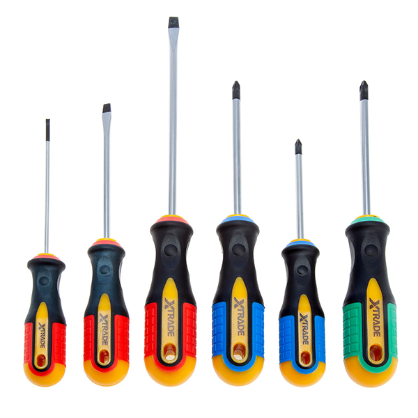 Non-Slip with Soft Grip Handle XTrade Screwdriver Set (6 Piece)