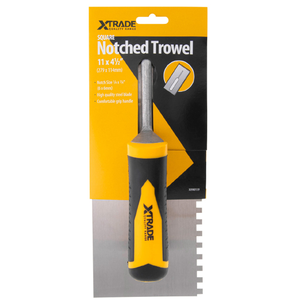 XTrade Square Notched Trowel for Craftsmanship and Redefine Tiling Projects