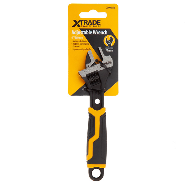 6 Inches XTrade Hardened and Tempered Adjustable Wrench 