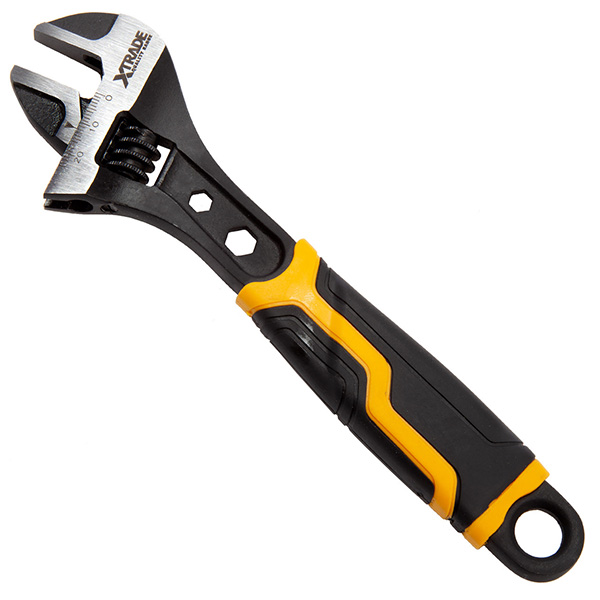 XTrade Adjustable Wrench with Ergonomic Non-Slip & Soft Grip Handles 8 Inches