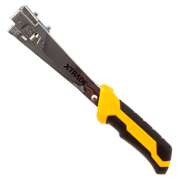 XTrade Hammer Tacker for Flat Wire Staples with Secure Grip 6-10mm