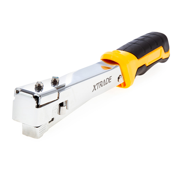 XTrade Hammer Tacker for Flat Wire Staples with Secure Grip 6-10mm