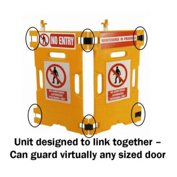Yellow Elevator Safety Guard With 2 Panels