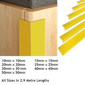 Yellow Plastic PVC Corner 90 Degree Angle Trim