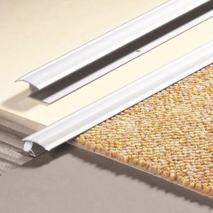 Z Shape Metal Door Bar Carpet to Tile Wood Laminate Trim Threshold