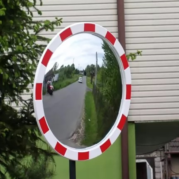 Zinc-Plated Convex Road Mirror Highly Versatile Reflective Edge